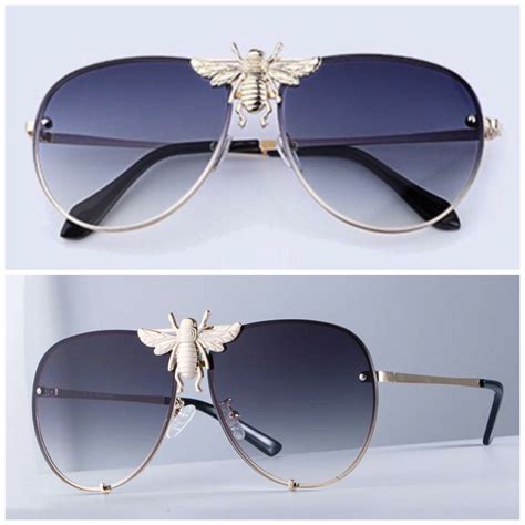 gucci gold sunglasses women|gucci bee sunglasses women's.